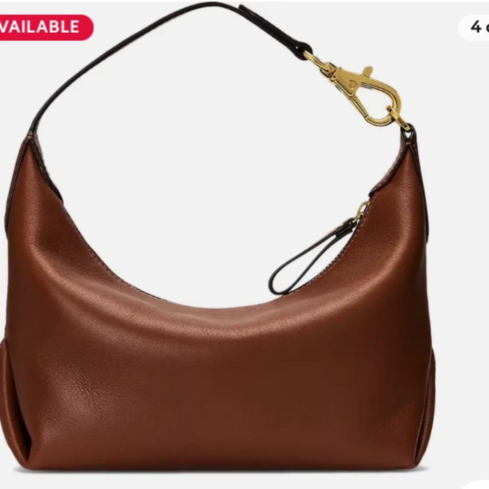Lauren Ralph Lauren Brown Shoulder Bag with Gold Accent